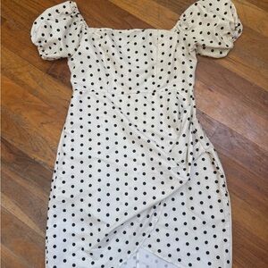 SHEIN Black and White Polka Dot Dress
